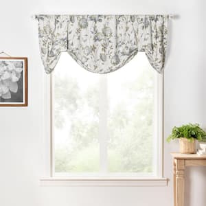 Abigail 22 in. L Polyester/Cotton Tie-Up Valance in Porcelain