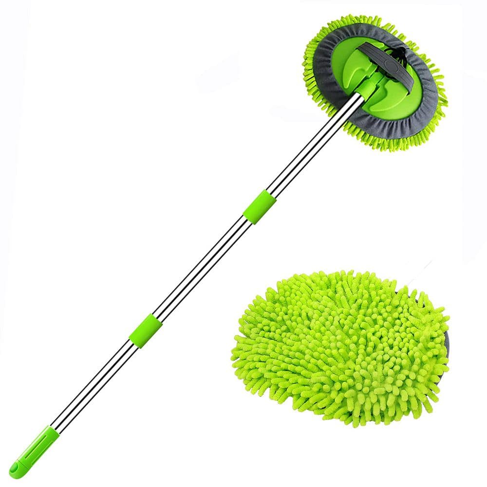 47.5 in. Long Handle Car Wash Brush with Microfiber Sponge, 2-in-1 Design for Cars, Trucks, SUVs, RVs, Boats price history on PriceWatchPro