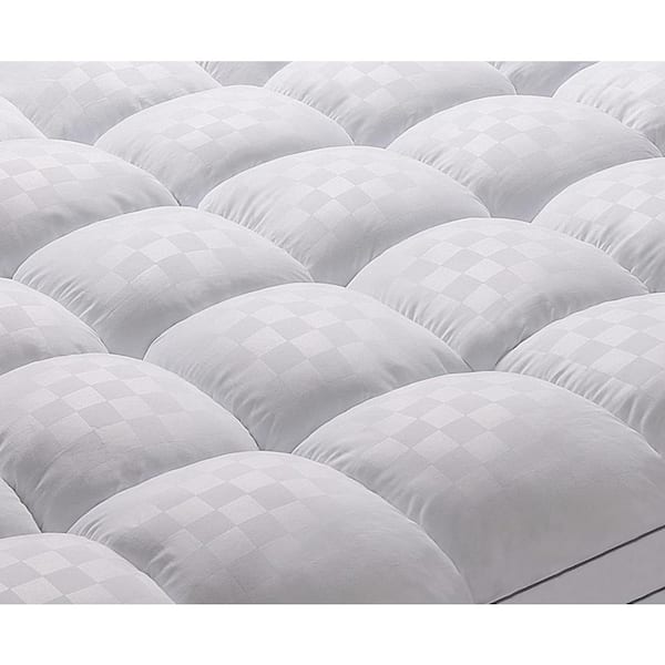 Unbranded Queen Size Polyester Cooling Mattress Pad Cover with 8-21 in. Deep Pocket