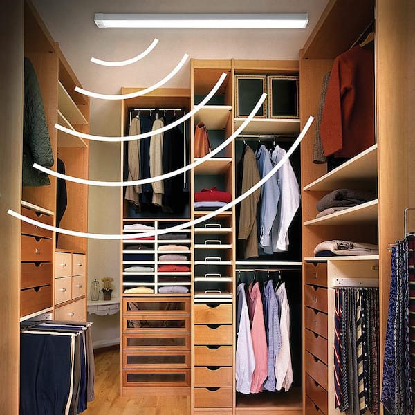 1-Pack 4 ft. 3600 Lumens Motion Sensing LED Ceiling Wraparound Light Garage Laundry Room Shop Light 4000K Bright White