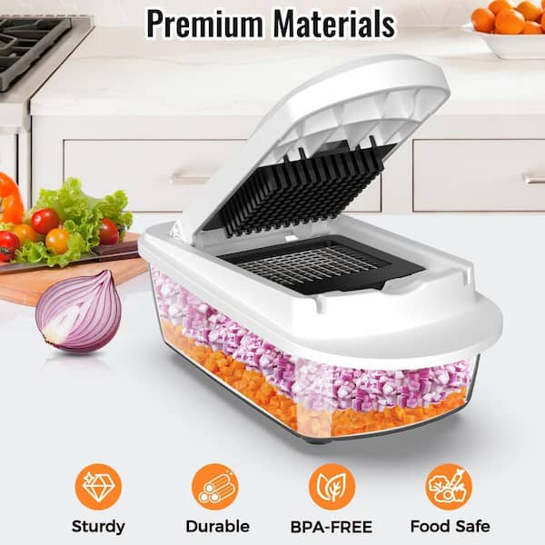 8 Blade All-in-1 Vegetable Chopper Mandoline Slicer with Container, Food Chopper, Onion Chopper, Veggie Cutter for Salad