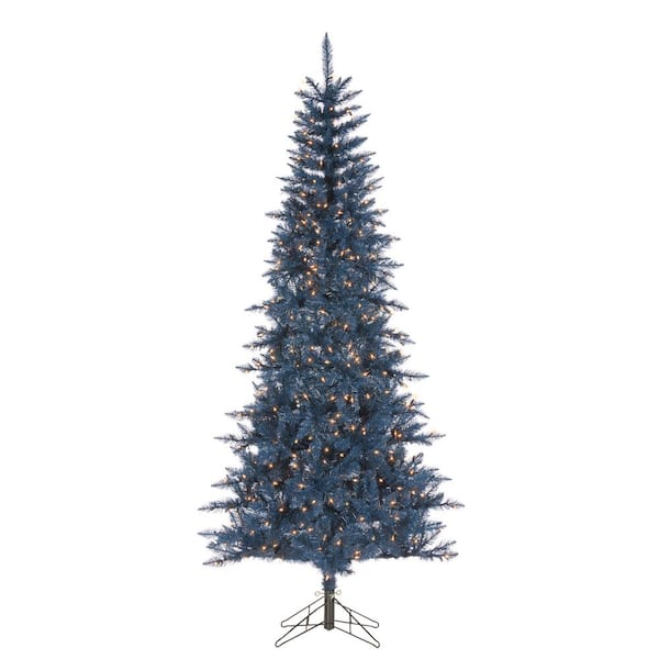 Sterling 7.5 ft. H Dark Blue Tuscany Tinsel Tree