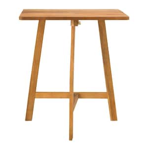 Benton Natural Brown Square Wood Outdoor Side Table