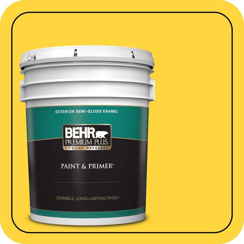 5 gal. #380B-6 Lemon Tart Semi-Gloss Enamel Exterior Paint & Primer price history on PriceWatchPro