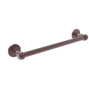 Continental Collection 24 in. Towel Bar with Groovy Detail in Antique Copper