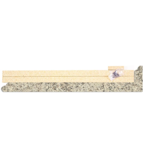 Hampton Bay Laminate Endcap Kit for Countertop with Integrated Backsplash in Typhoon Ice