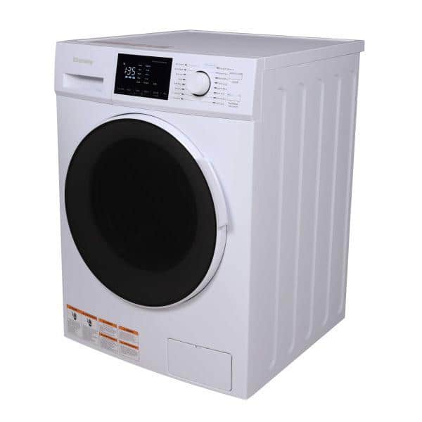 Compact White Stainless Steel Front Loading Washer Dryer Combo