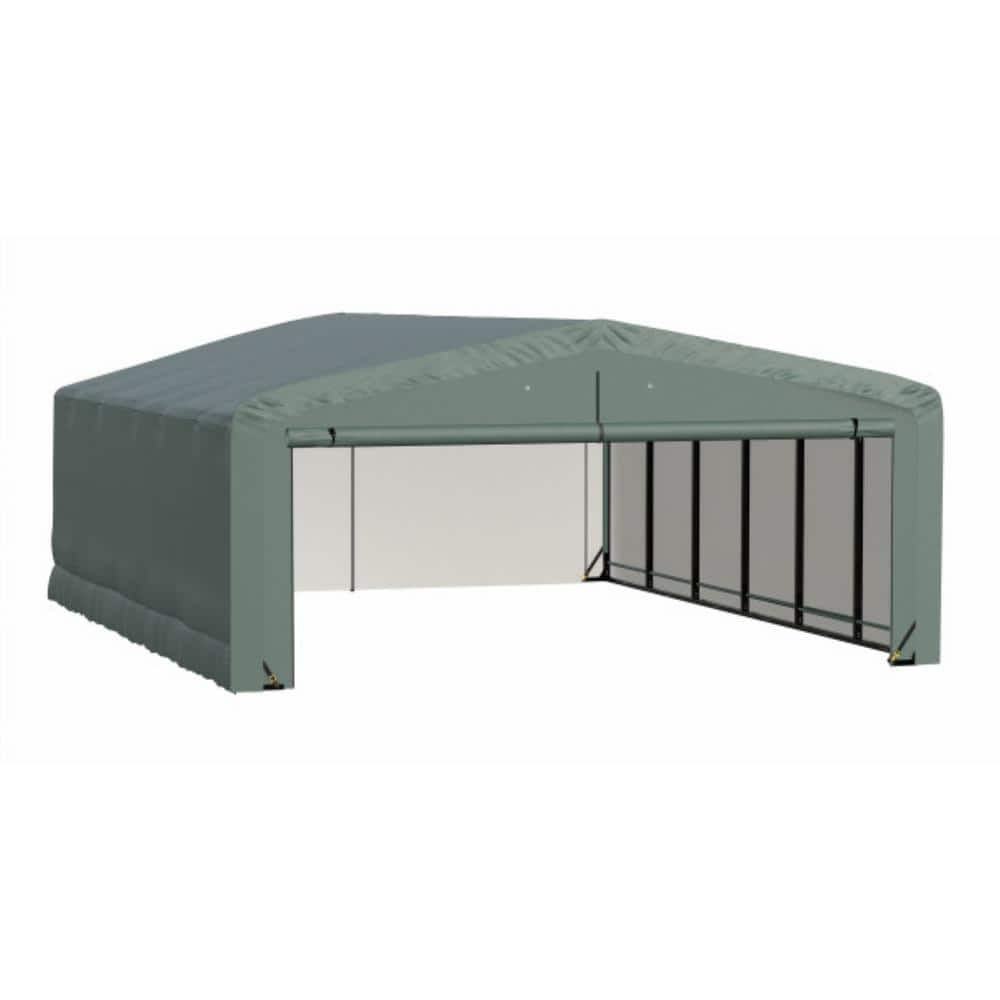 ShelterLogic Sheltertube 20 ft. x 27 ft. x 10 ft. Storage Garage in Green