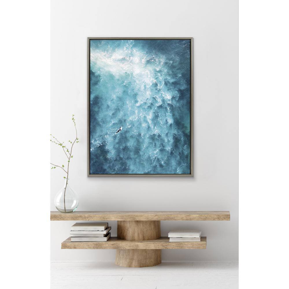 La Jolla Beach Aerial View Blue Canvas Painting