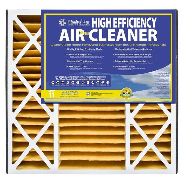 AAF Flanders 16 x 20 x 4-1/2" Air Cleaner MERV11 Pleated Air Filter (2-Pack)