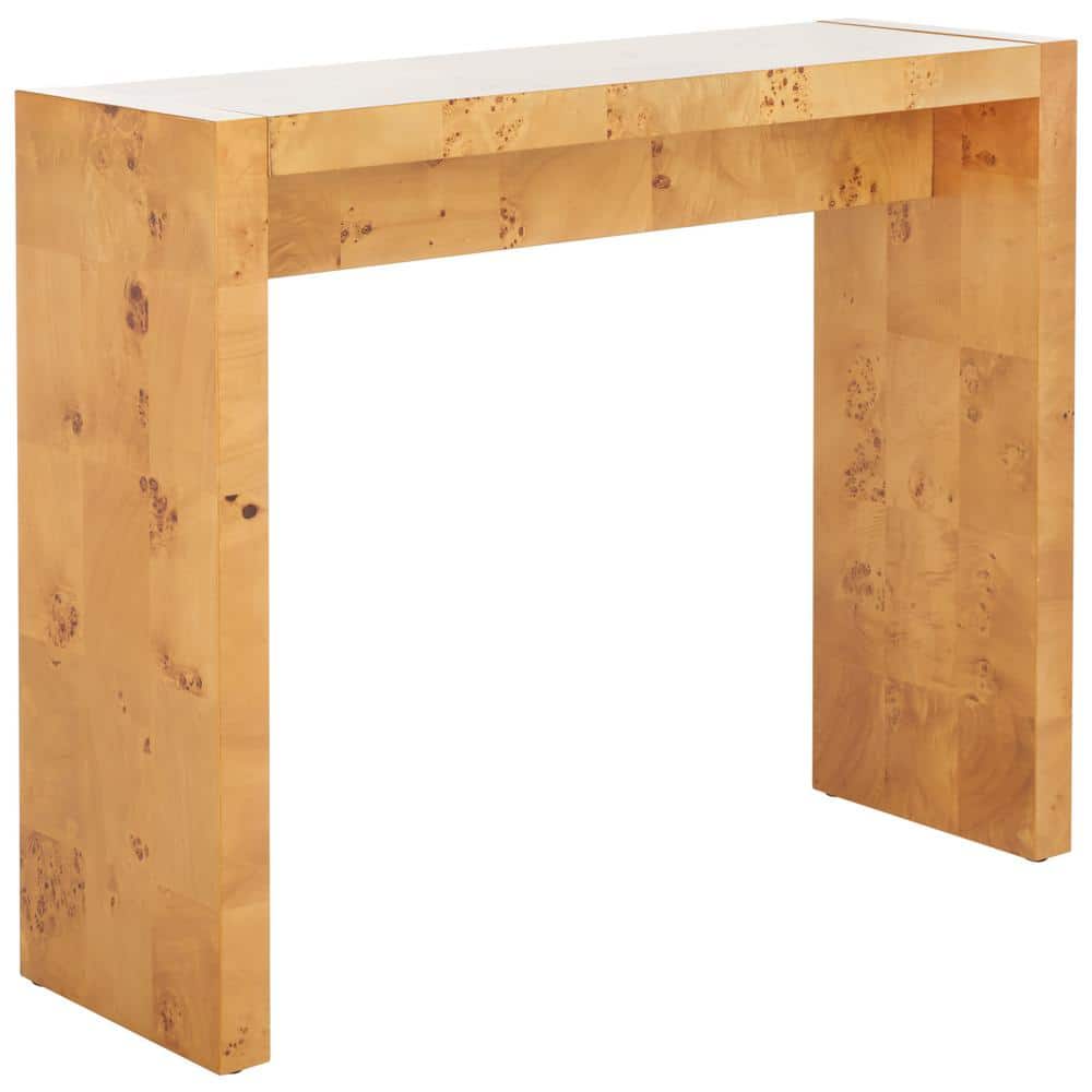 Cella Natural Poplar Wood Rectangle Console Table