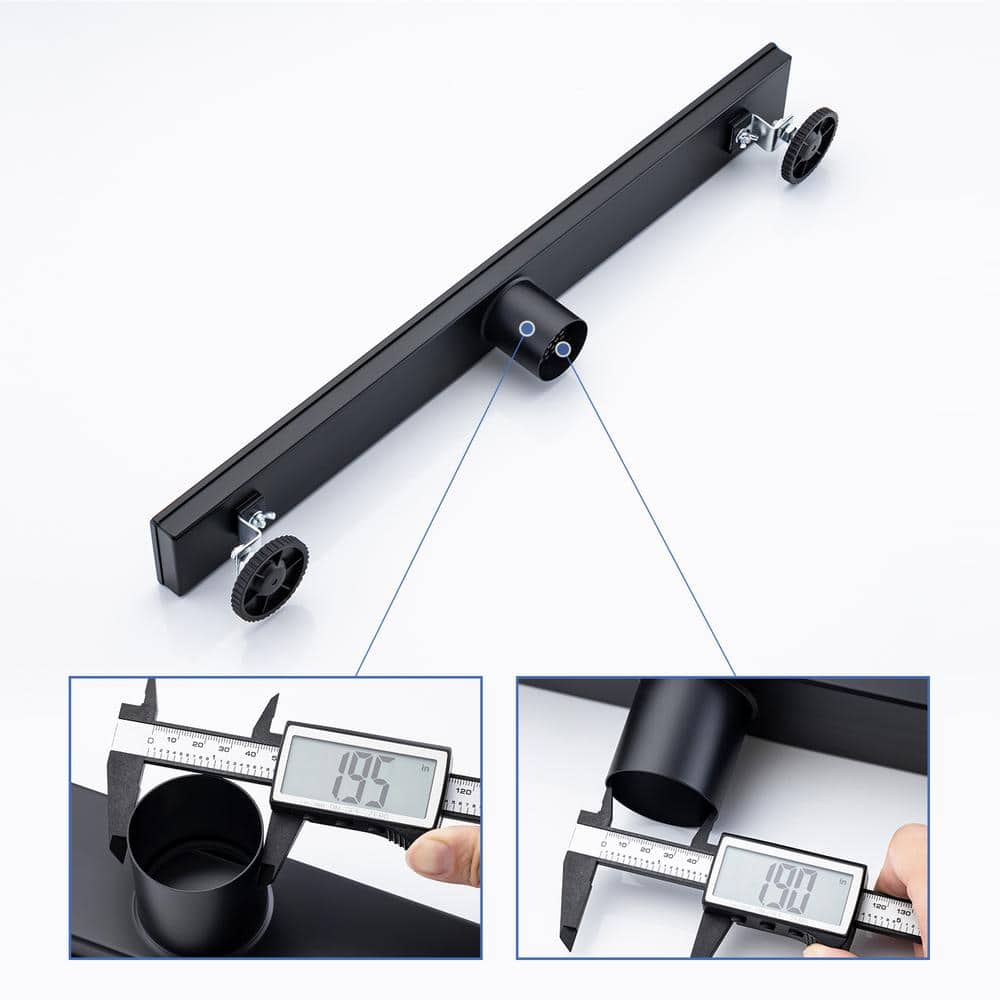 24'' Matte Black Stainless Steel Linear Shower Drain