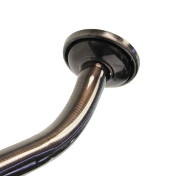 Elegant Home Fashions 72 in. Adjustable Curved Rod in Oil Rubbed Bronze