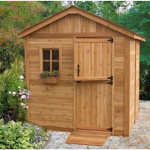 8 ft. x 8 ft. Western Red Cedar Gardener Shed