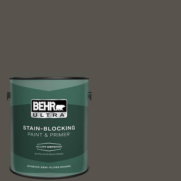 BEHR ULTRA 1 gal. #790D-7 Black Bean Extra Durable Semi-Gloss Enamel Interior Paint & Primer