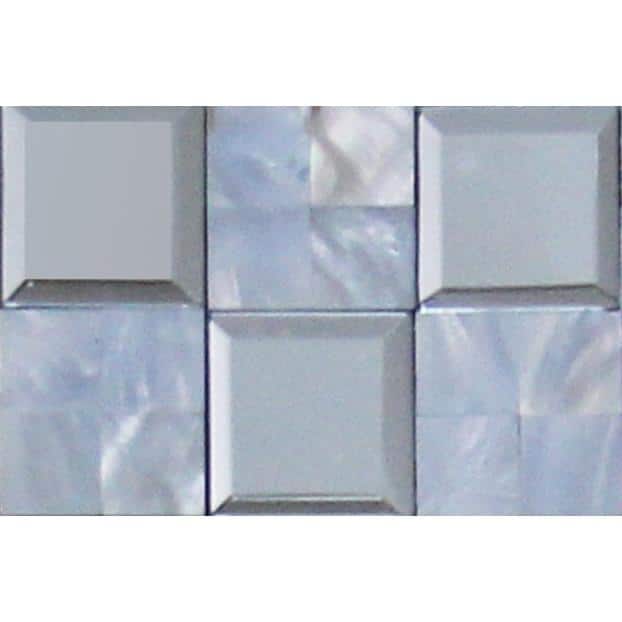 Nasa Square Mirrored Wall Clock with Geometric Frame