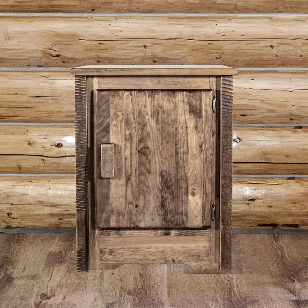 Early American 24" Pine Accent Cabinet with Adjustable Shelves