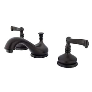 2-Handle 8 in. Widespread Bathroom Faucets with Brass Pop-Up in Oil Rubbed Bronze