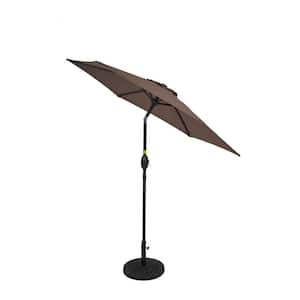 7.5 ft. Steel Market Patio Umbrella in Taupe