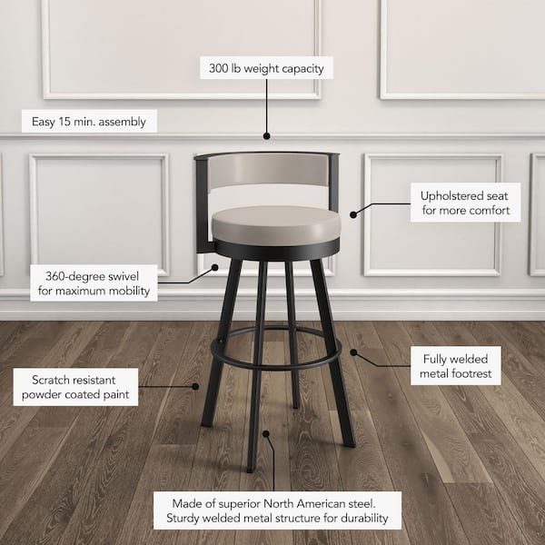 Aureliana swivel bar & counter outlet stool