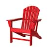 Glitzhome Red HDPE Plastic Adirondack Chair 2022200001 - The Home Depot