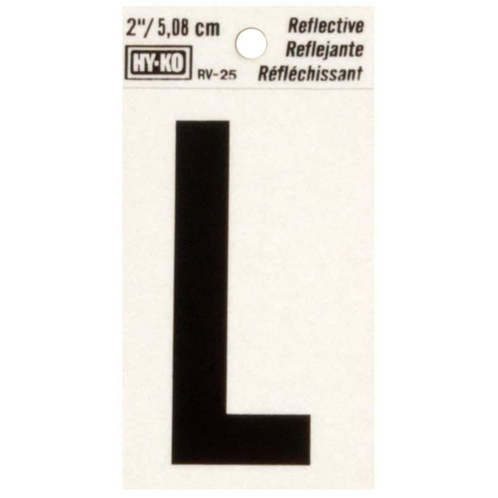 HY-KO 2 in. Vinyl Reflective Letter L RV-25/L - The Home Depot