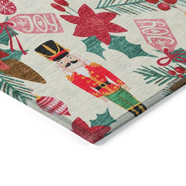 Chantille Machine Washable Indoor/Outdoor Abstract ACN1822 Ivory 3 ft. x 5 ft. Area Rug