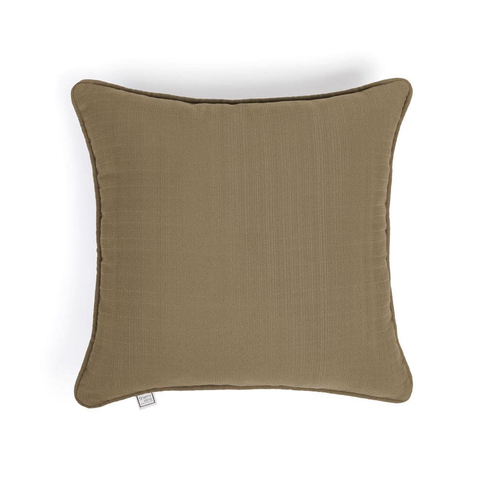 Sunrise Indoor/ Outdoor Khaki Corded Square Throw Pillow 18 in. x 18 in. (Set of 2) price history on PriceWatchPro