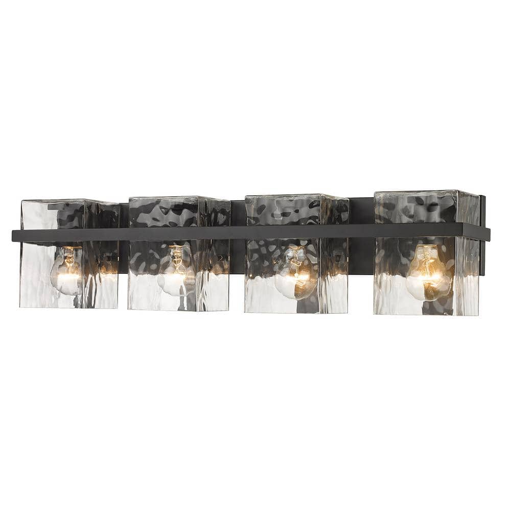Bennington 7 in. 4-Light Matte Black Vanity Light