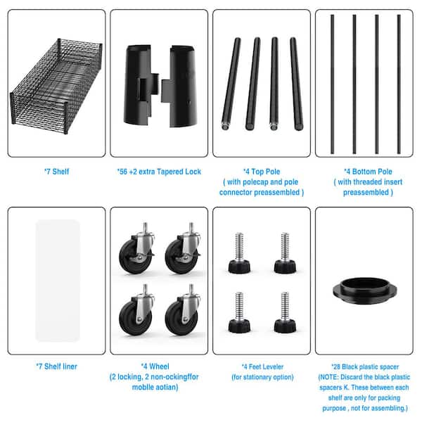 Adjustable Pole Rack Supplies Pole Accessories Storage Horizontal