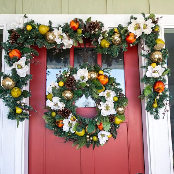 12 ft. Unlit Starburst Iridescent and Gold Christmas Tinsel Garland