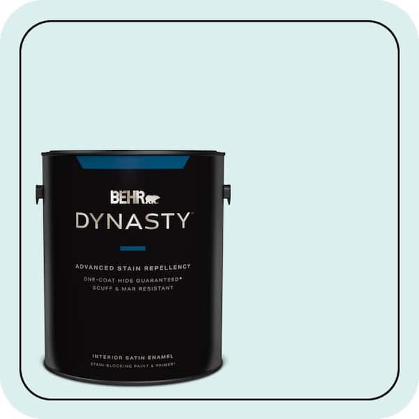 BEHR DYNASTY 1 gal. #520C-1 Spring Rain Satin Enamel Interior Stain-Blocking Paint & Primer