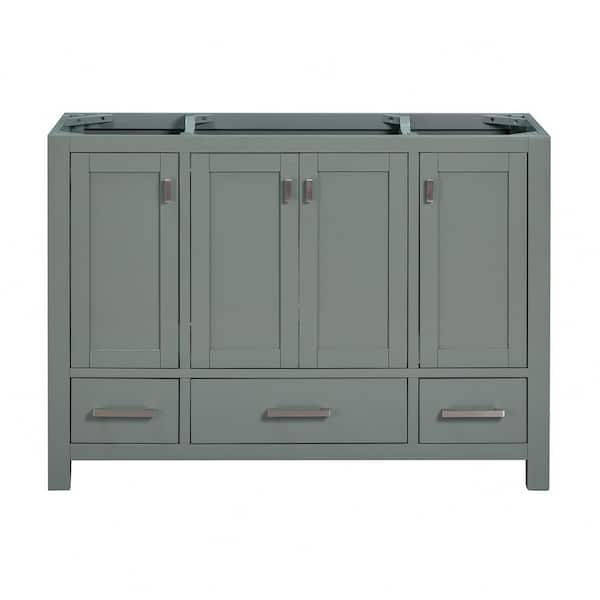 Modero 48 in. Bath Vanity Cabinet without Top in Smoke Green Assembled