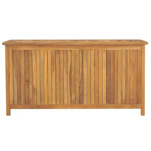 112 gal. Deck Box Outdoor Solid Wood Teak Patio Storage Box