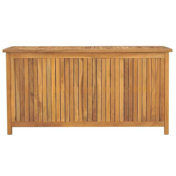 Afoxsos 112 gal. Deck Box Outdoor Solid Wood Teak Patio Storage Box