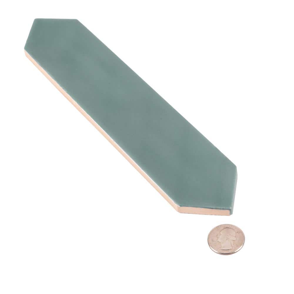 Pine Green Matte Ceramic Picket Tile for Kitchen and Bathroom