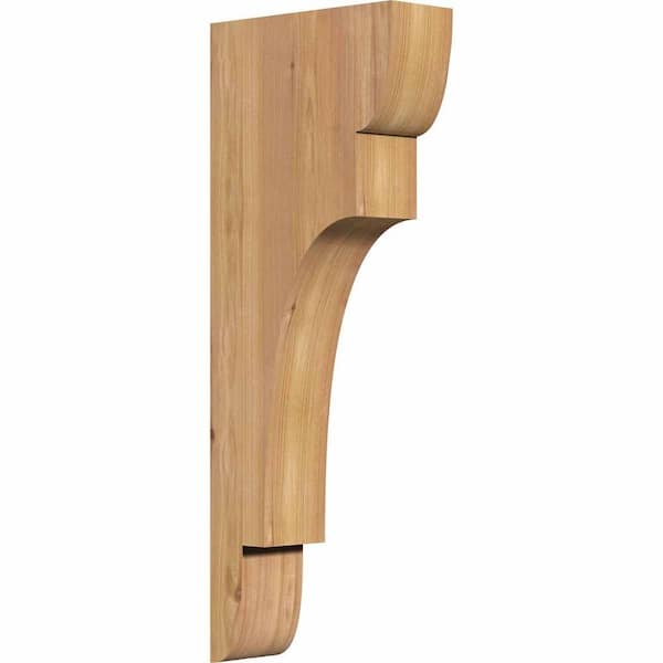 Ekena Millwork 3-1/2 in. x 10 in. x 26 in. Western Red Cedar New Brighton Smooth Corbel