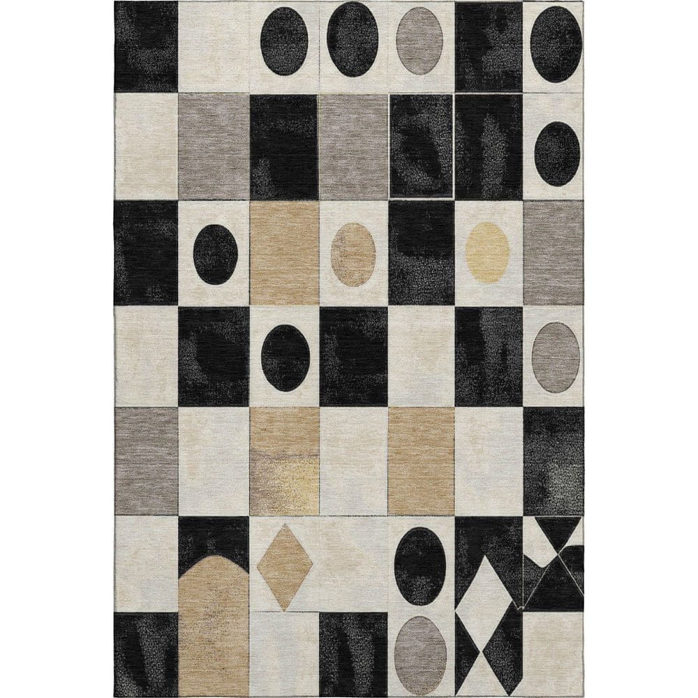 Mayfield Premium Machine Washable Abstract AMF2181 Black 8 ft. x 10 ft. Area Rug price history on PriceWatchPro