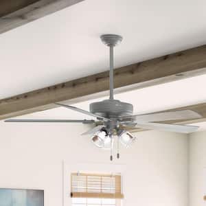 Crestfield 60 in. Indoor Matte Silver Ceiling Fan with Light