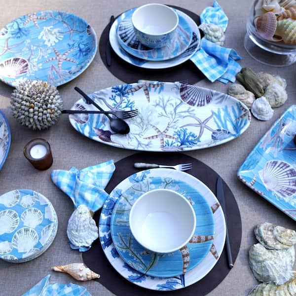 Certified International Beyond the Shore 16-Piece Multi-Colored