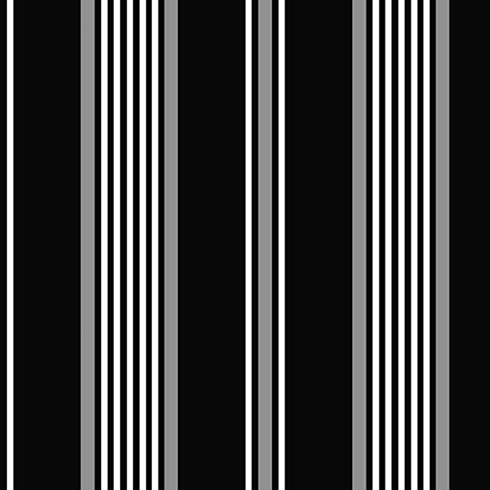 Reeder Black and White Stripe Square Outdoor Throw Pillow Set