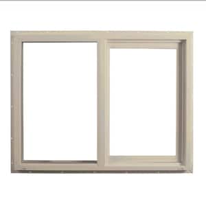 47.5 in. x 35.5 in. Select Series Sand Vinyl Left-Hand Sliding Window with HPSC Glass, Screen Included