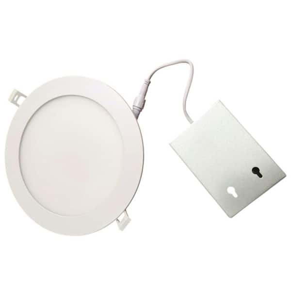 7 in. Adjustable 5CCT Integrated LED Canless Recessed Light Trim 1200 Lumens Kitchen Bathroom Remodel Wet Rated (4-Pack)