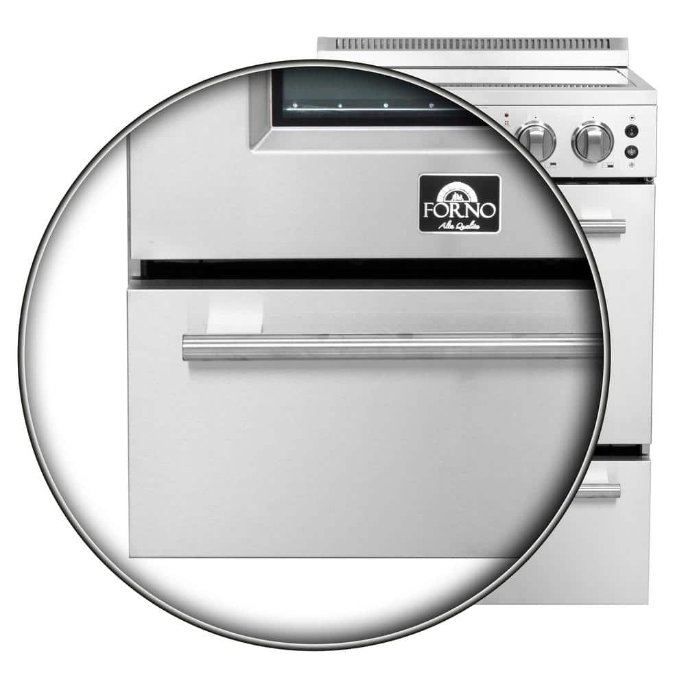 Loiano 24-inch Stainless Steel Freestanding Electric Range with Storage Drawer