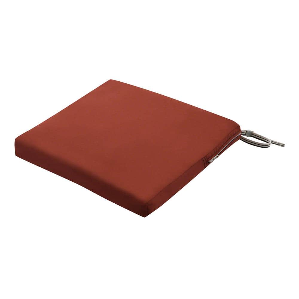 Ravenna 18" x 18" x 2" Water-Resistant Red Polyester Outdoor Chair Cushion