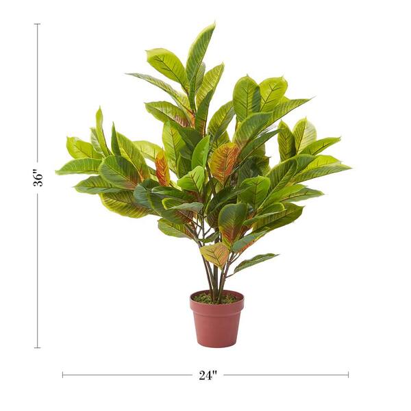 Pure Garden 36 In Faux Croton Plant Arrangement With Pot Hw The Home Depot Pure Garden 36 In Faux Croton Plant Arrangement With Pot Hw The Home Depot