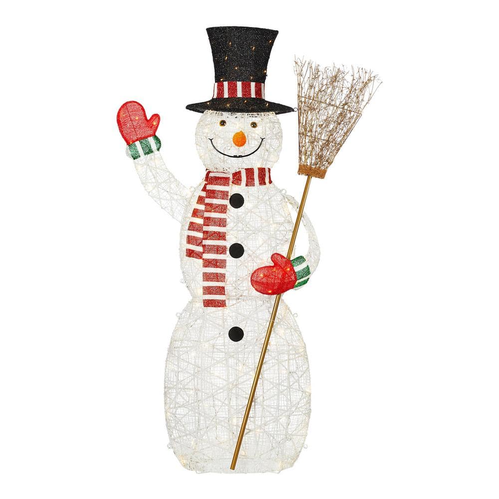 Holiday Living Snowman with Broom 7ft good tall - Christmas