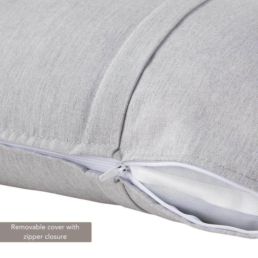 Granite Sunbrella Outdoor Square Throw Pillow Set, 20"x20"