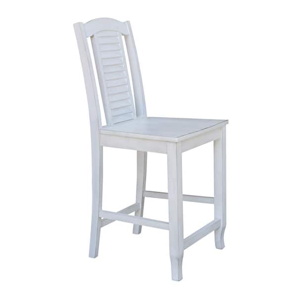 24 in. H Chalk Seaside Counter Height Stool