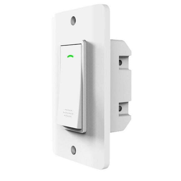 LiVIE Amp Single Pole Smart Rocker Light Switch with Alexa, Google Assistant, White SMS001 - Home Depot